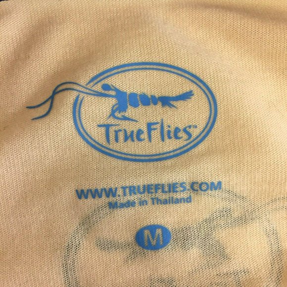 Trueflies Fly Fishing Shirt Mens M Yellow Blue Breathable L/S Medium - Picture 11 of 12